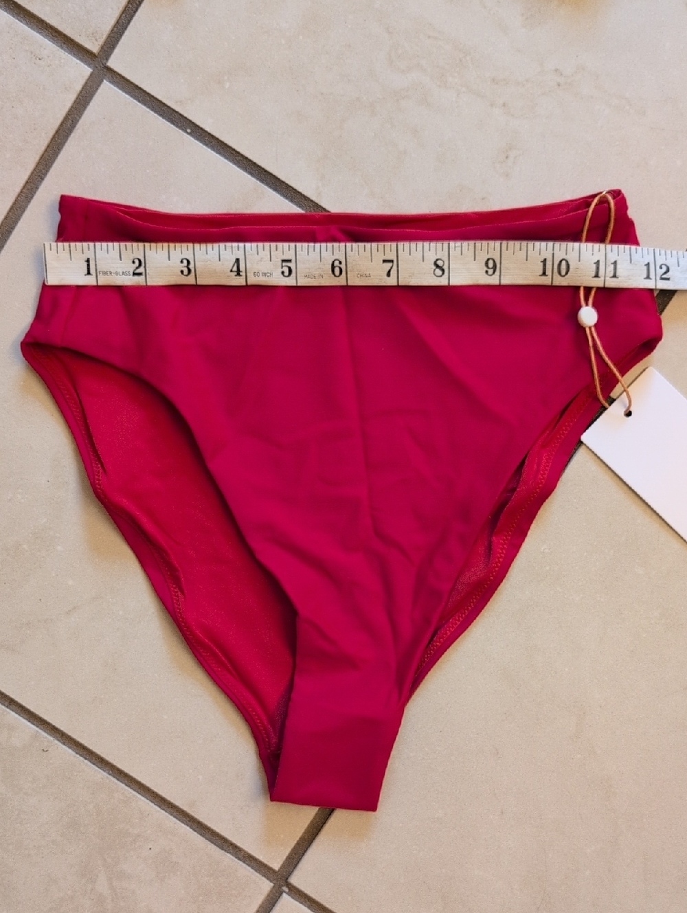 NWT Quince Bikini Set Top & Italian High-rise High-leg Bottom Cherry Red Size S - Picture 10 of 15